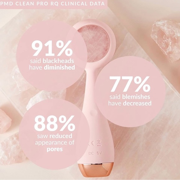 PMD Clean Pro Rose Quartz - NEW - Face Cleanser Brush - Picture 7 of 10